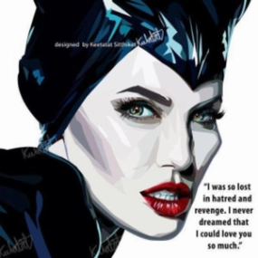 Pop Art Wall Decoration Drawing (Maleficent)modern abstract painting decor