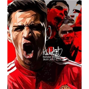 Pop Art Wall Decoration Drawing (Manchester United No.7 - New)modern abstract painting decor