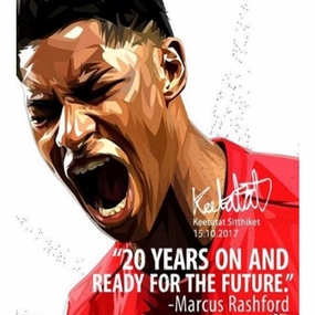 Pop Art Wall Decoration Drawing (Marcus Rashford)modern abstract painting decor