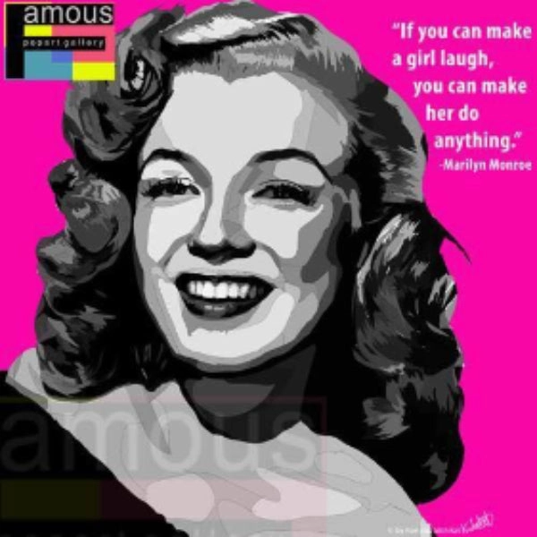 Pop Art Wall Decoration Drawing (Marilyn Monroe - If you can make a girl laugh)modern abstract painting decor