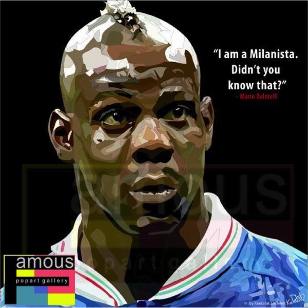 Pop Art Wall Decoration Drawing (Mario Balotelli)modern abstract painting decor