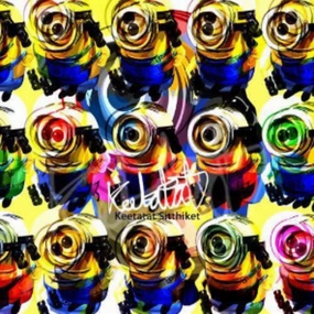 Pop Art Wall Decoration Drawing (Minions Colorful)modern abstract painting decor