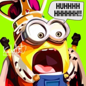 Pop Art Wall Decoration Drawing (Minions hhhhhh)modern abstract painting decor