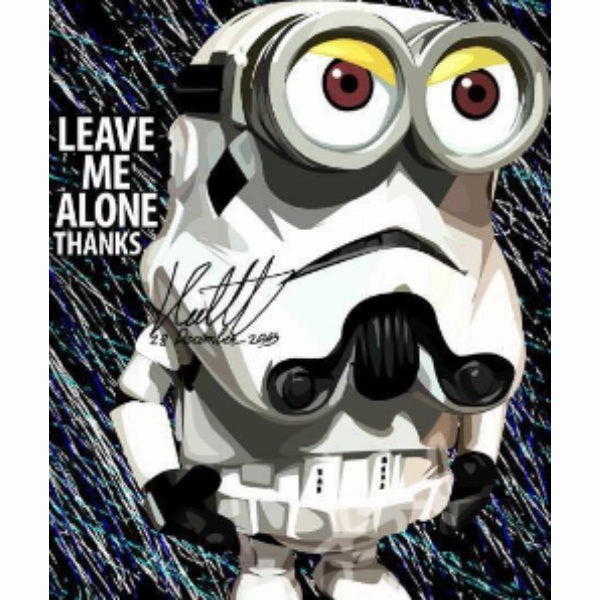 Pop Art Wall Decoration Drawing (Minions Stormtrooper)modern abstract painting decor