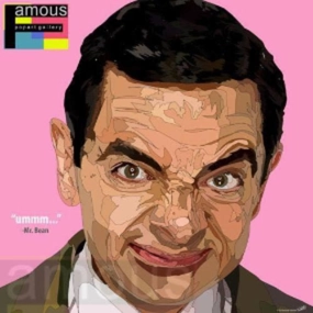 Pop Art Wall Decoration Drawing (Mr. Bean)modern abstract painting decor