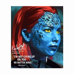 Pop Art Wall Decoration Drawing (Mystique - I'm not giving up on you)modern abstract painting decor