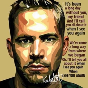 Pop Art Wall Decoration Drawing (Paul Walker See You Again)modern abstract painting decor