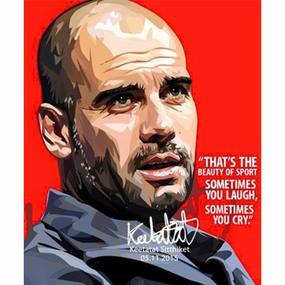 Pop Art Wall Decoration Drawing (Pep Guardiola)modern abstract painting decor