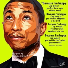 Pop Art Wall Decoration Drawing (Pharrell Williams 2) modern abstract painting decor