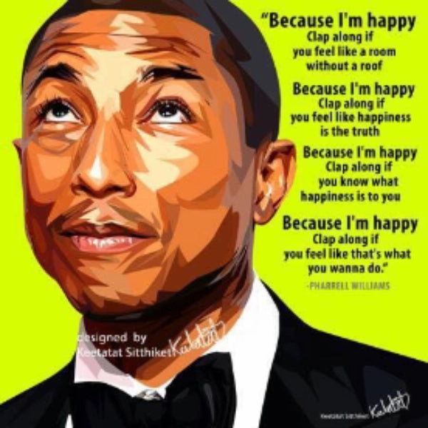 Pop Art Wall Decoration Drawing (Pharrell Williams 2) modern abstract painting decor