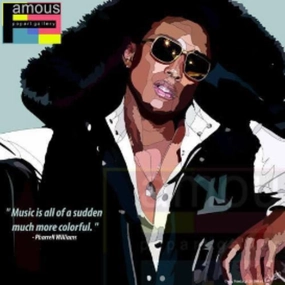 Pop Art Wall Decoration Drawing (Pharrell Williams) modern abstract painting decor