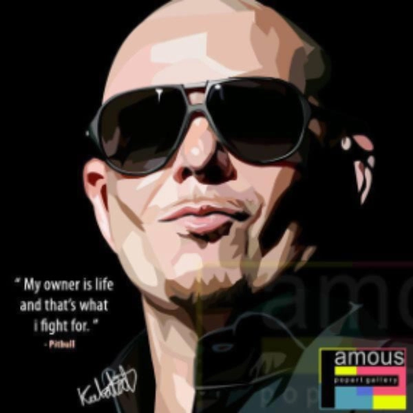 Pop Art Wall Decoration Drawing (Pitbull) modern abstract painting decor
