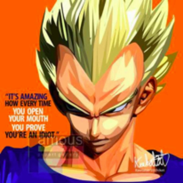 Pop Art Wall Decoration Drawing (Prince Vegeta It's Amazing)modern abstract painting decor