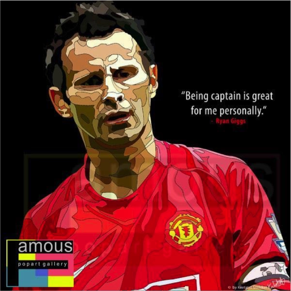 Pop Art Wall Decoration Drawing (Ryan Giggs)modern abstract painting decor