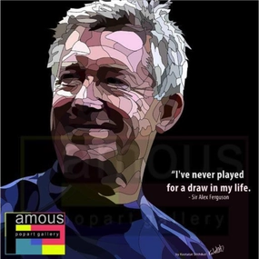 Pop Art Wall Decoration Drawing (Sir Alex Ferguson - I've Never Played)modern abstract painting decor