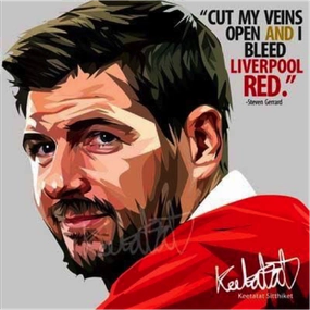 Pop Art Wall Decoration Drawing (Steven Gerrard - Cut My Veins)modern abstract painting decor