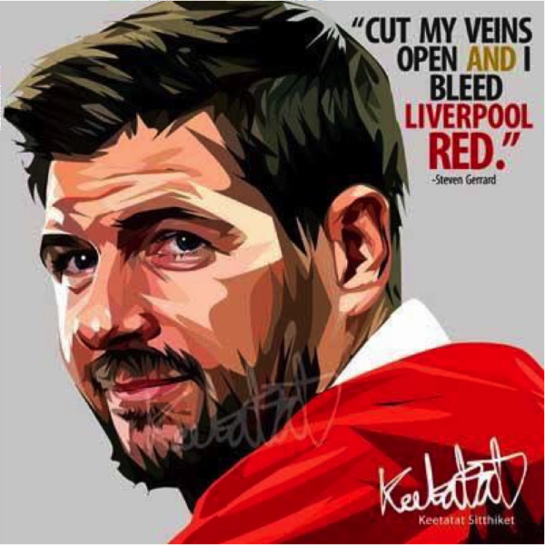 Pop Art Wall Decoration Drawing (Steven Gerrard - Cut My Veins)modern abstract painting decor