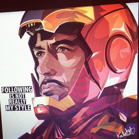 Pop Art Wall Decoration Drawing (Tony Stark Following)modern abstract painting decor