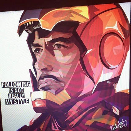 Pop Art Wall Decoration Drawing (Tony Stark Following)modern abstract painting decor