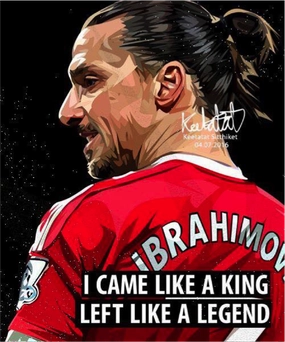 Pop Art Wall Decoration Drawing (Zlatan Ibrahimovic - I Came Like A King)modern abstract painting decor