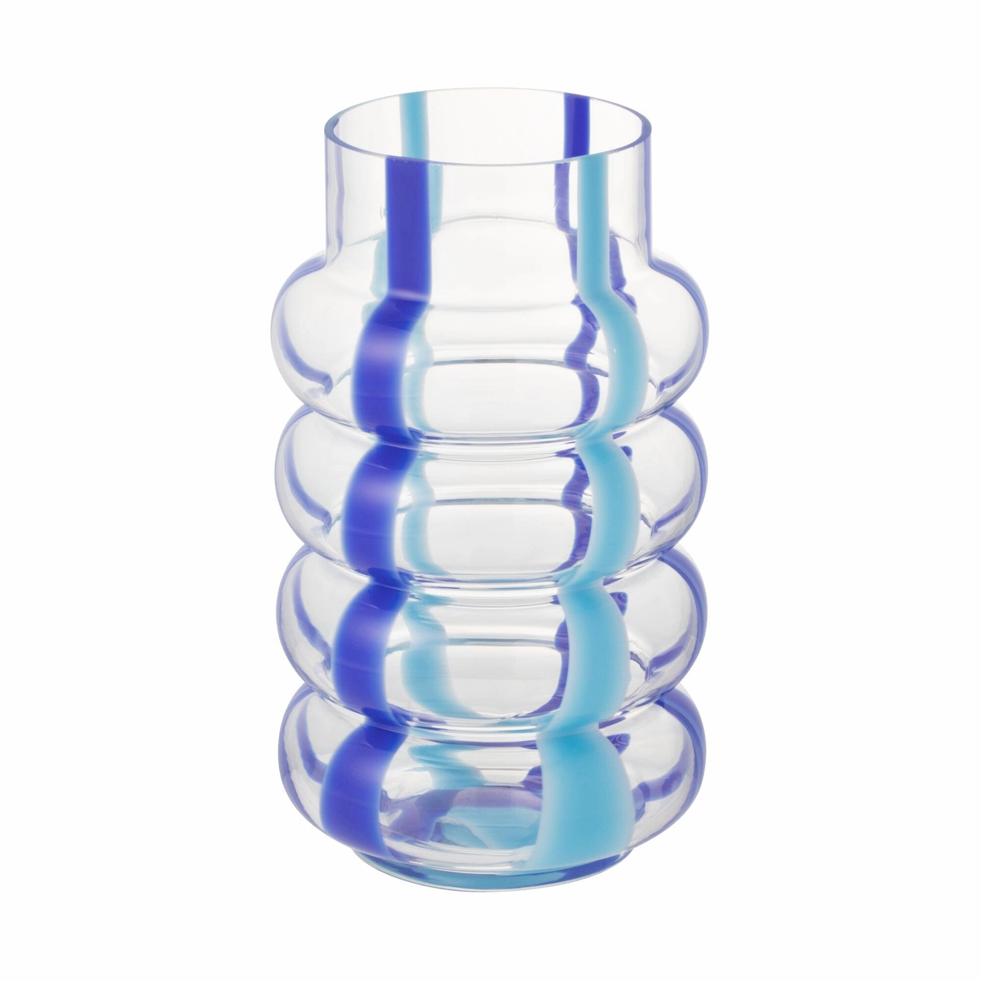 Pop Stripe Flower Vase Large Bluenordic minimalist vase