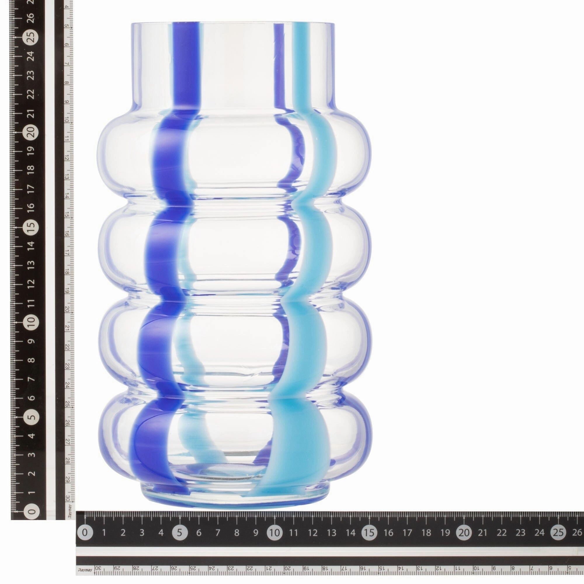 Pop Stripe Flower Vase Large Blue