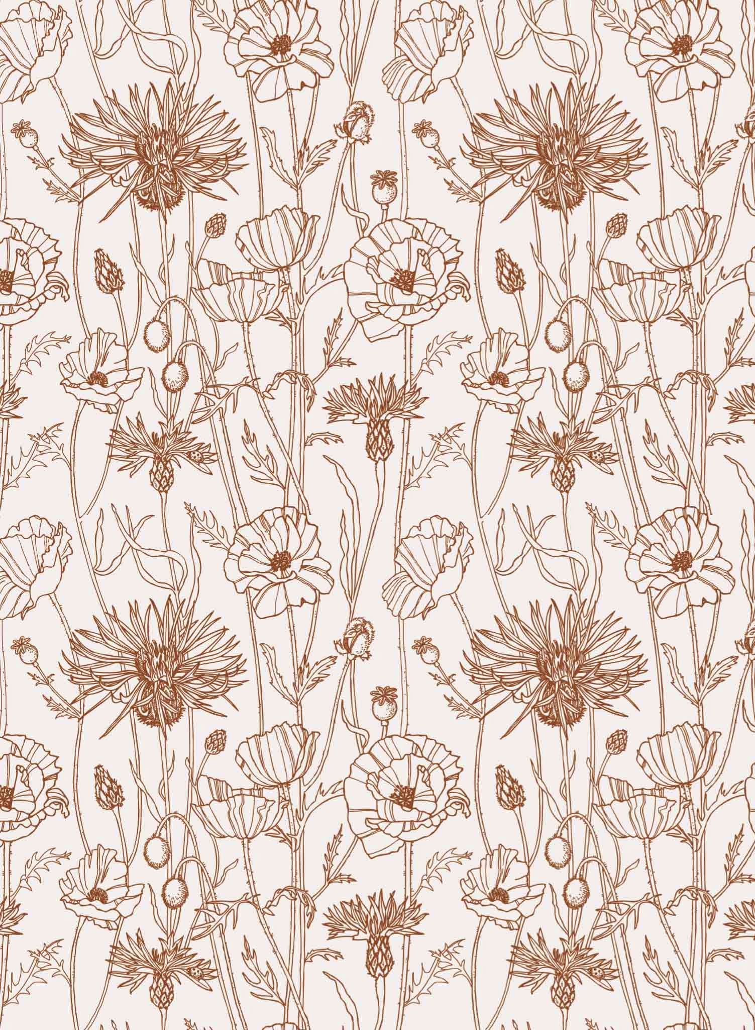 Poppy Field, Wallpapernordic minimalist wallpaper