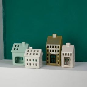 Porcelain House Tea Light Holderhome decoration ,modern home decor 