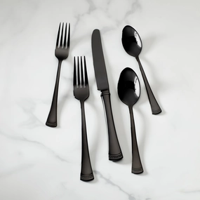 Portola Black Mirror 20 Piece Flatware Sethalloween party decor ,outdoor halloween decor 