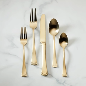 Portola Gold Satin 60 Piece Flatware Sethalloween party decor ,outdoor halloween decor 