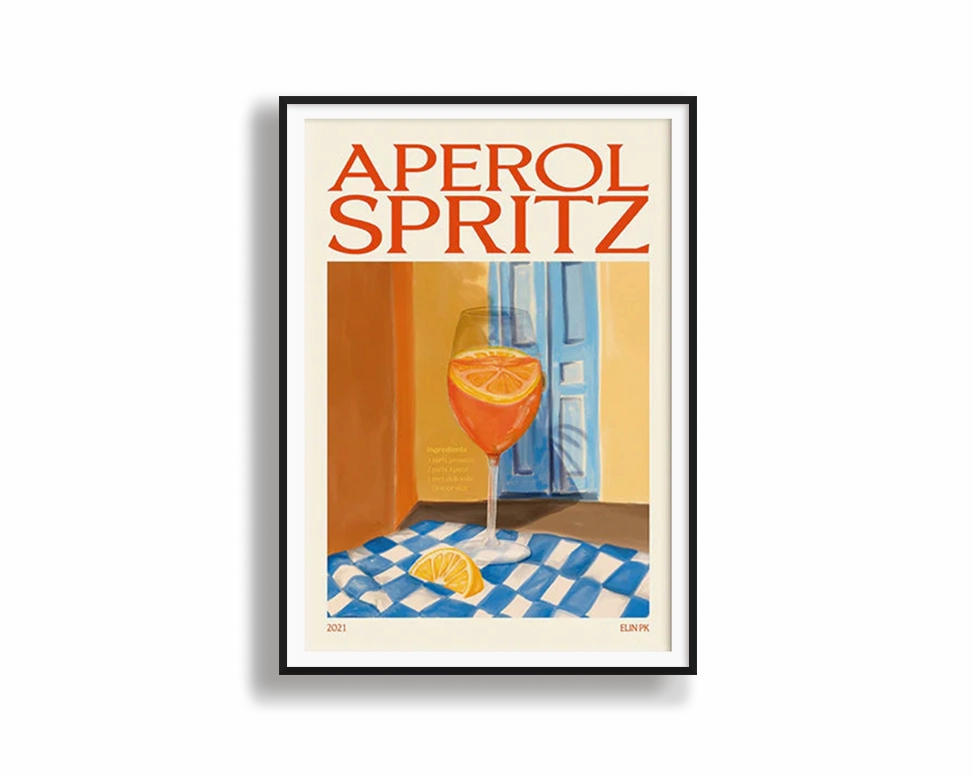Poster Hub - Aperol Art Framednordic style wall decor