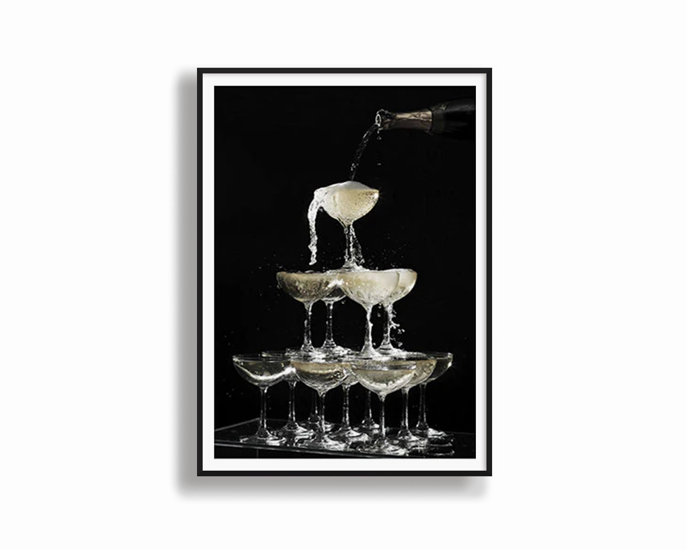 Poster Hub - Black Champagne Mountainmodern abstract painting decor