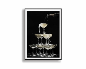 Poster Hub - Black Champagne Mountainmodern abstract painting decor