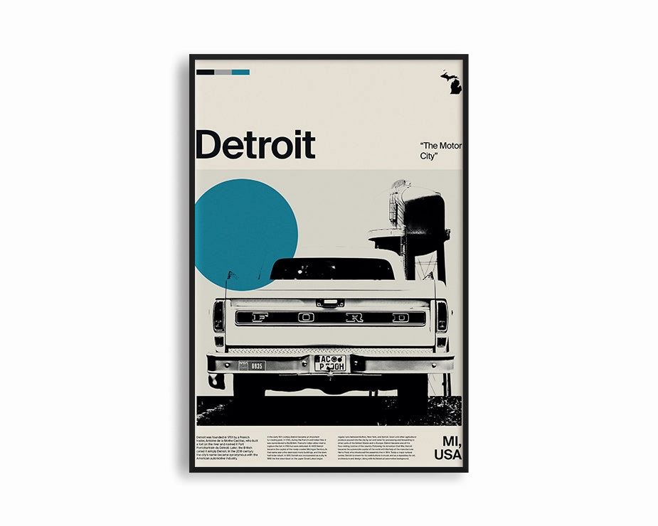Poster Hub - Detroitmodern abstract painting decor