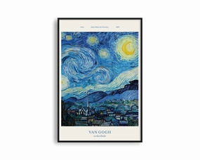Poster Hub - La Nuit Etoilee by Vincent Van Goghmodern abstract painting decor
