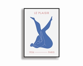 Poster Hub - La Plaisir Art Framedmodern abstract painting decor