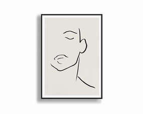 Poster Hub - Line Impression Art Framednordic style wall decor