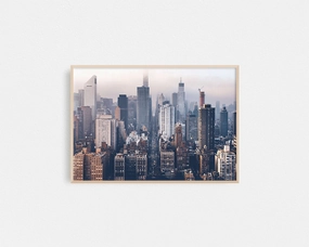 Poster Hub - Manhattan Skyline Art Framedmodern abstract painting decor
