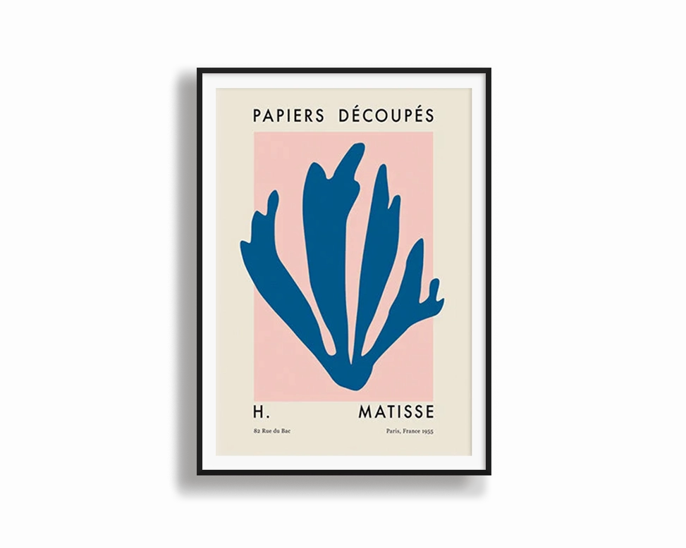 Poster Hub - Matisse Cutout Bluemodern abstract painting decor