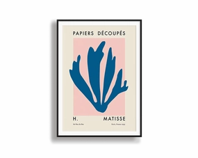 Poster Hub - Matisse Cutout Bluemodern abstract painting decor