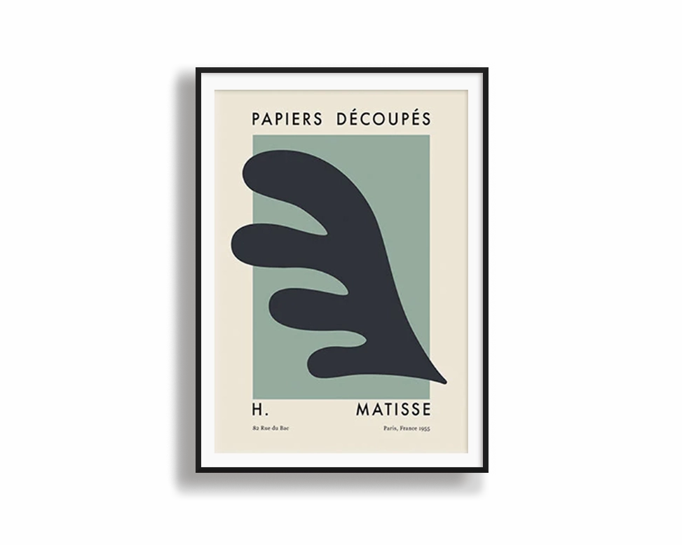 Poster Hub - Matisse Cutout Greenmodern abstract painting decor