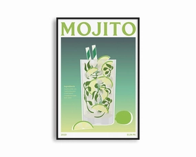 Poster Hub - Mojito Drinkmodern abstract painting decor