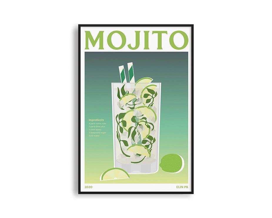 Poster Hub - Mojito Drinkmodern abstract painting decor