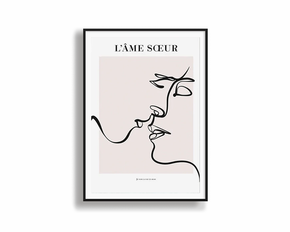 Poster Hub - Soulmate Art Framedmodern abstract painting decor