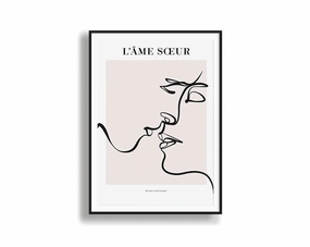 Poster Hub - Soulmate Art Framedmodern abstract painting decor