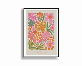 Poster Hub - Southern California Floramodern abstract painting decor