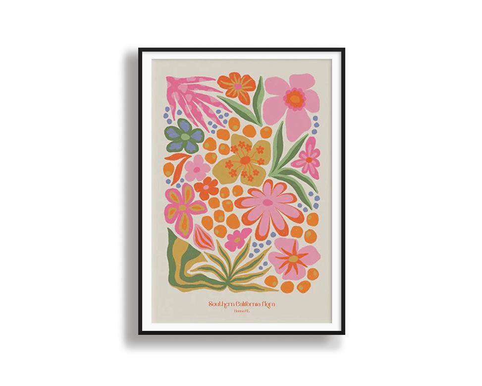 Poster Hub - Southern California Floramodern abstract painting decor