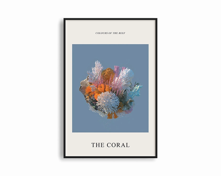 Poster Hub - The Coralmodern abstract painting decor
