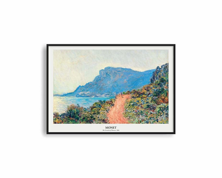 Poster Hub - The Corniche of Monaco by Claude Monet Postermodern abstract painting decor