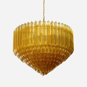 Prism Murano Amber Glass Chandelierrustic chandelier,bedroom chandelier 